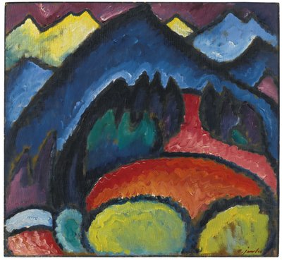 Oberstdorf Bergen, 1912 door Alexej von Jawlensky