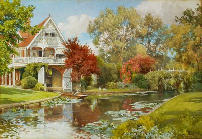 Het Boothuis, 1902 door Alfred Parsons