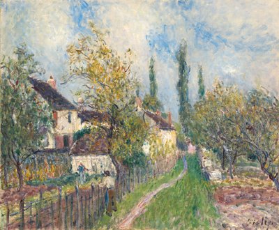 Een pad bij Les Sablons, 1883 door Alfred Sisley