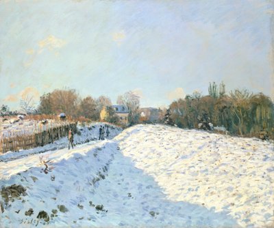 Sneeuweffect in Argenteuil door Alfred Sisley