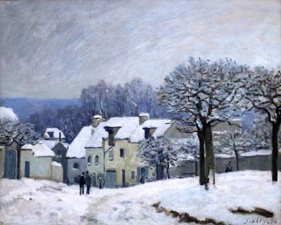 Het plein van de kennel in Marly door Alfred Sisley