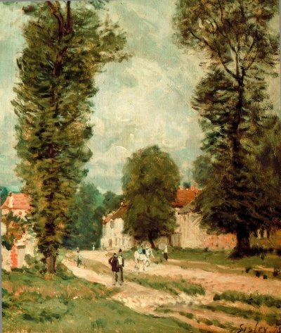 De weg naar Versailles door Alfred Sisley