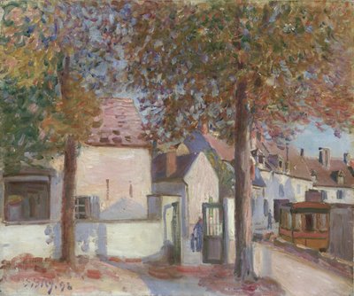 Moret-sur-Loing Rue de Fosses, 1892 door Alfred Sisley