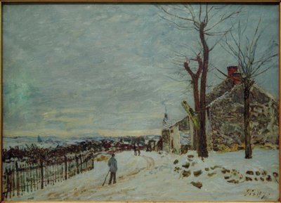 Sneeuwtijd in Veneux-Nadon door Alfred Sisley