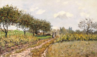 De Weg op het Platteland door Alfred Sisley