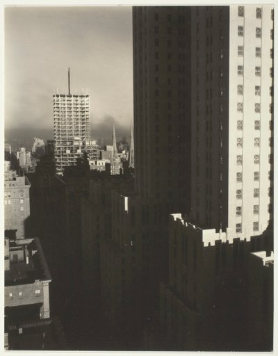 Vanuit mijn raam in het Shelton, West door Alfred Stieglitz