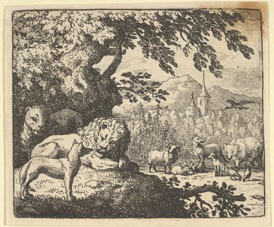 Renard gaat door met zijn leugens, 1650-75 door Allart van Everdingen