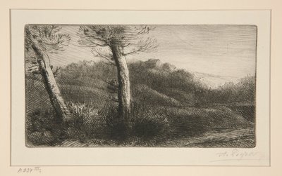 Zonsondergang door Alphonse Legros