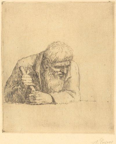 Nieuwsgierige Man door Alphonse Legros