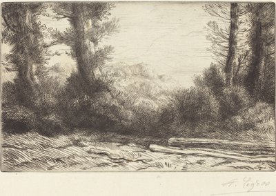 Bosrand (Lisiere de bois) door Alphonse Legros