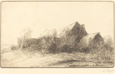 Boerderij Une ferme door Alphonse Legros