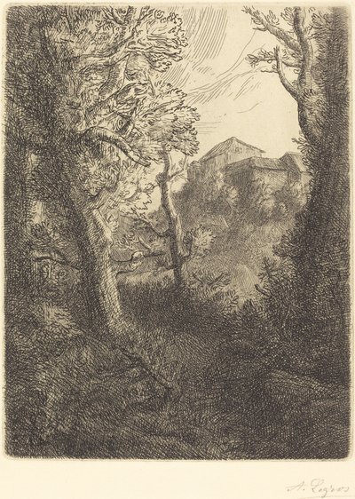 Landschap door Alphonse Legros