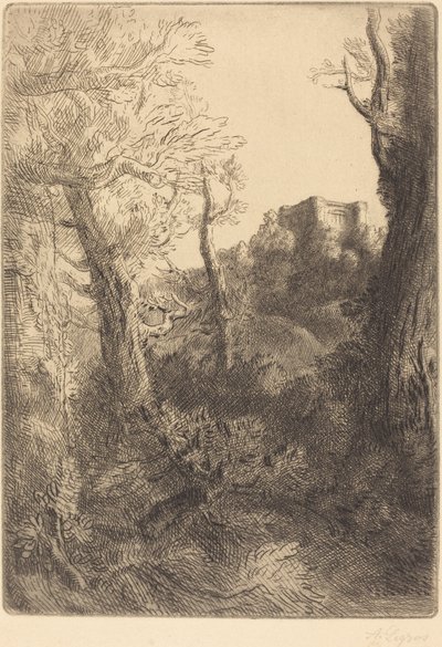 Landschap door Alphonse Legros