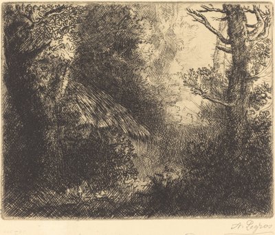 Landschap: nabij Chailleux door Alphonse Legros