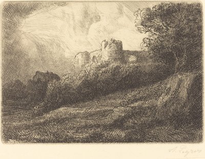 Landschap door Alphonse Legros