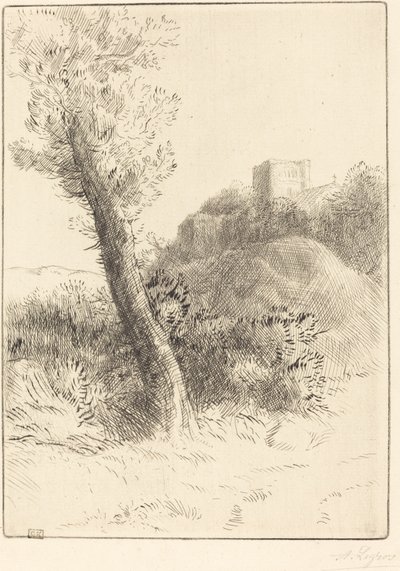 Landschap door Alphonse Legros