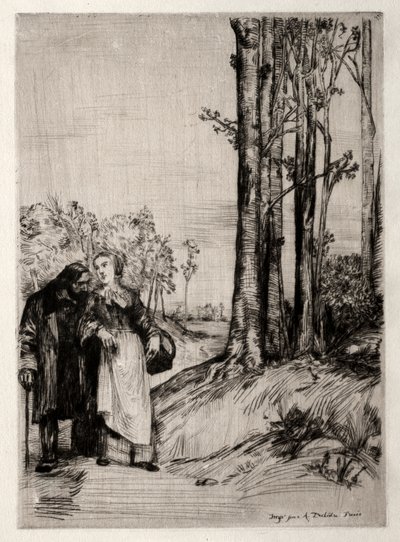 Le Promenade du convalescent door Alphonse Legros