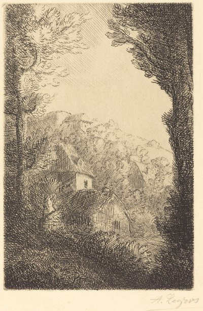 Oud kasteel (Un vieux chateau) door Alphonse Legros