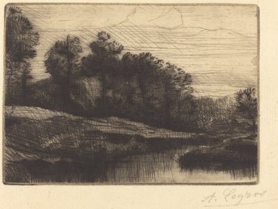 Zonsondergang door Alphonse Legros