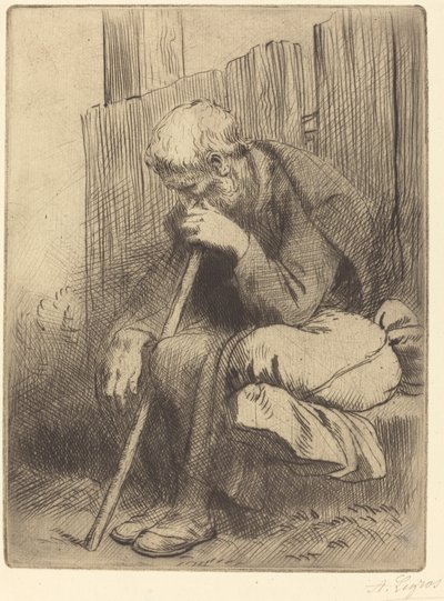 Denker (Le penseur) door Alphonse Legros