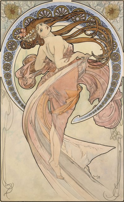 De Dans door Alphonse Mucha