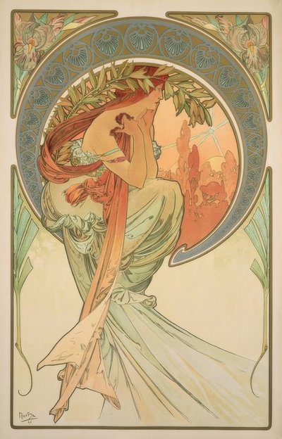 De Poëzie door Alphonse Mucha