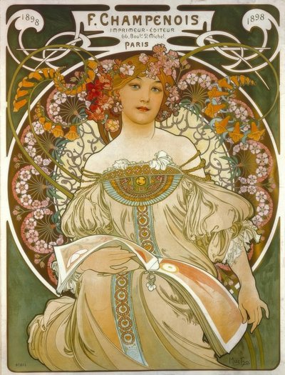 F.Champenois / Drukker – Uitgever door Alphonse Mucha