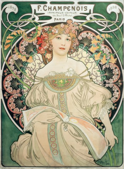 F.Champenois / Drukker - Uitgever door Alphonse Mucha