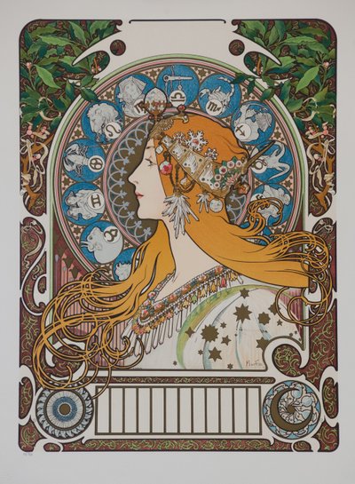 Zodiaque Zodiac, 1896 door Alphonse Mucha