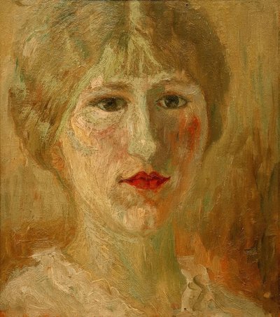 Portret van een vrouw door Amedeo Modigliani