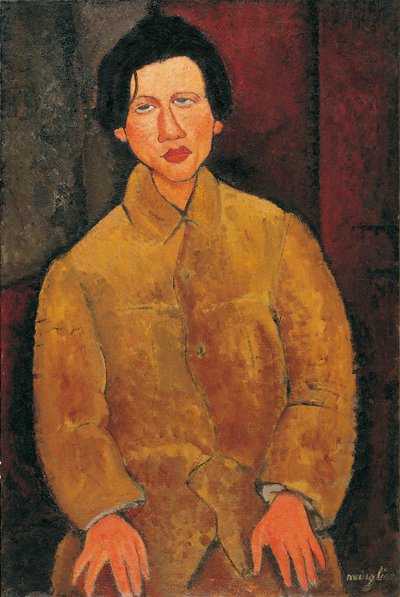 Portret van Chaïm Soutine 1893-1943 door Amedeo Modigliani