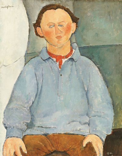 Portret van Oscar Miestchanioff door Amedeo Modigliani