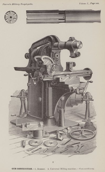 Wapenconstructie (gravure) door American School