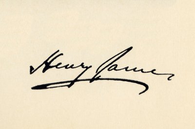 Handtekening van Henry James door American School