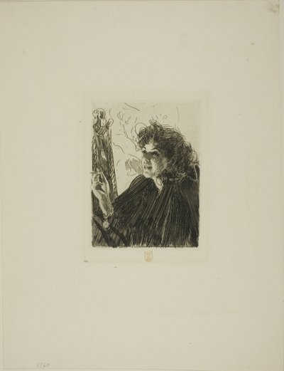 Meisje met een Sigaret II door Anders Leonard Zorn