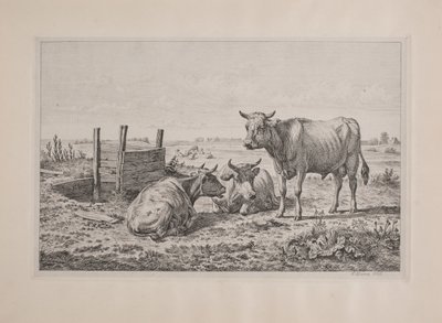 Een stier en twee koeien door Andreas Peter Madsen