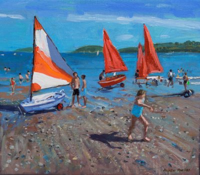 Rode en witte zeilen, Abersoch door Andrew Macara