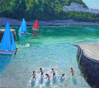 Steentjes ketsen, Looe, Cornwall, 2018 door Andrew Macara