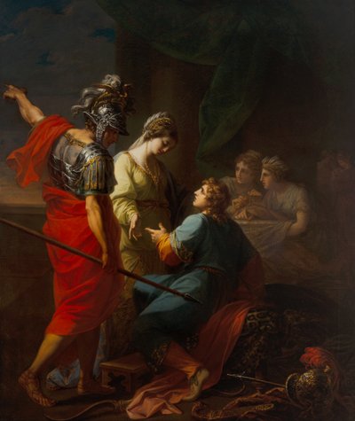 Hector, Paris en Helena door Angelica Kauffman