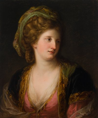 Vrouw in Turkse kleding door Angelica Kauffmann