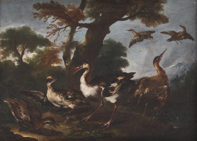 Landschap met vogels door Angelo Maria Crivelli