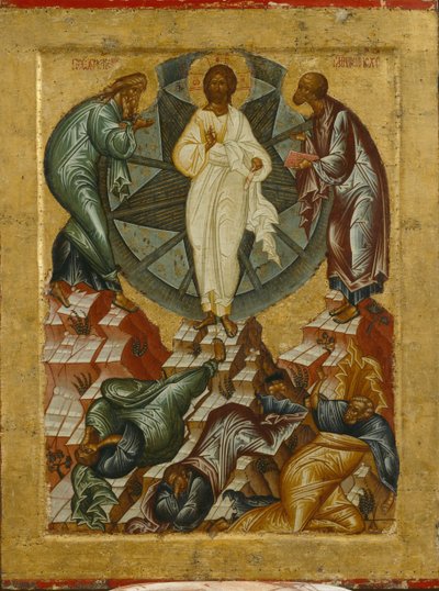 De transfiguratie van Jezus, 1497 door Anonymous Russian icon painter