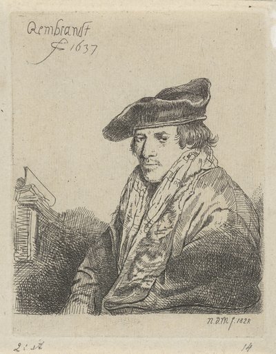 Jongeman met muts door Anthonie Willem Hendrik Nolthenius de Man