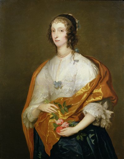 Koningin Henrietta Maria (1609-69) door Anthony van Dyck