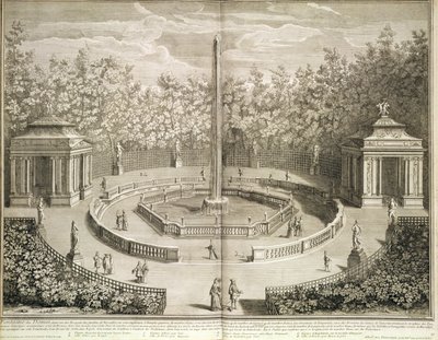 Fontaine des Domes, Versailles, ca. 1715 (ets) door Antoine Herriset