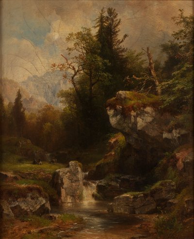 Landschap in het Salzkammergut door Anton Hansch