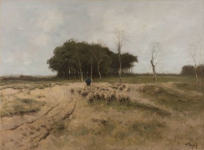 Op de Heide bij Laren door Anton Mauve