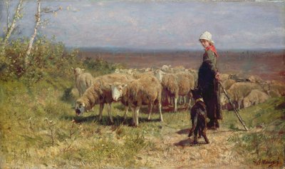 Herderin door Anton Mauve