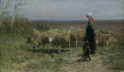 Herderin door Anton Mauve