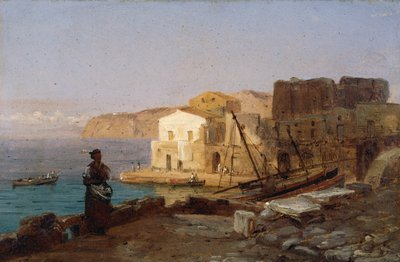 Marina Grande in Sorrento door Anton Sminck Pitloo